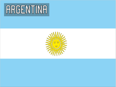 Country flag of Argentina soccer league teams.
