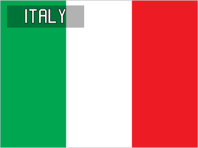 Country flag of Italy soccer league teams.
