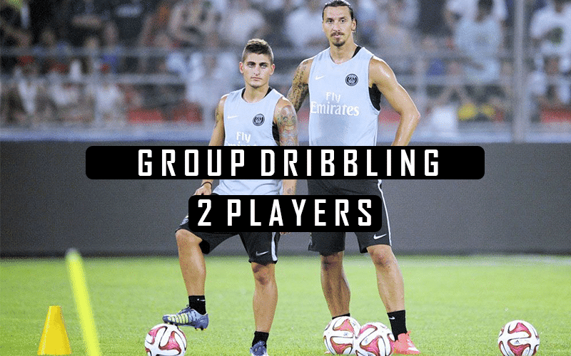 Soccer dribbling drills with 2 players