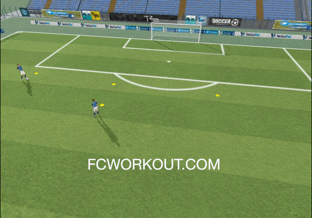 Soccer shooting drill 3D