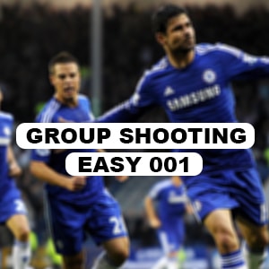 Easy group soccer shooting drill