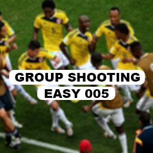 Easy group soccer shooting drill