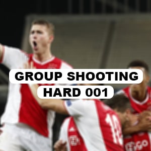 Hard group soccer shooting drill