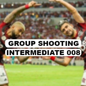 Intermediate group soccer shooting drill