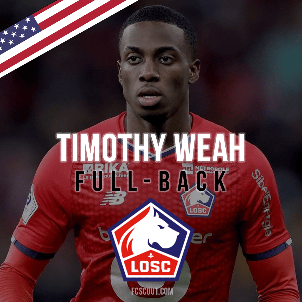 Timothy Weah Lille full-back position