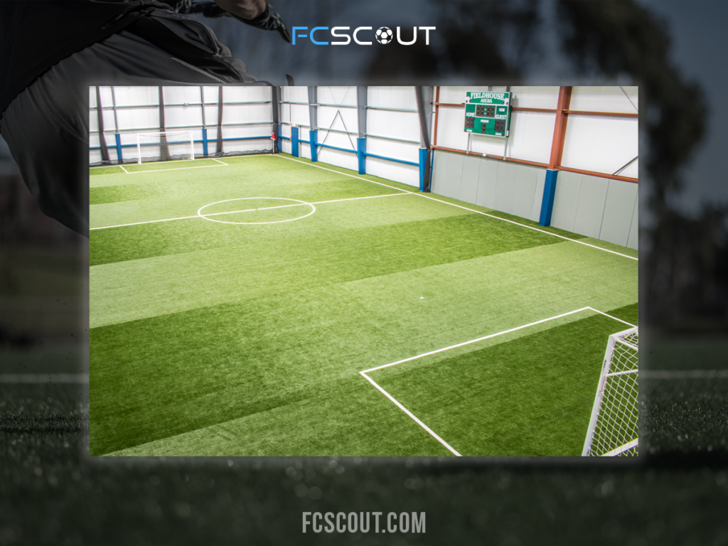 Indoor soccer field example
