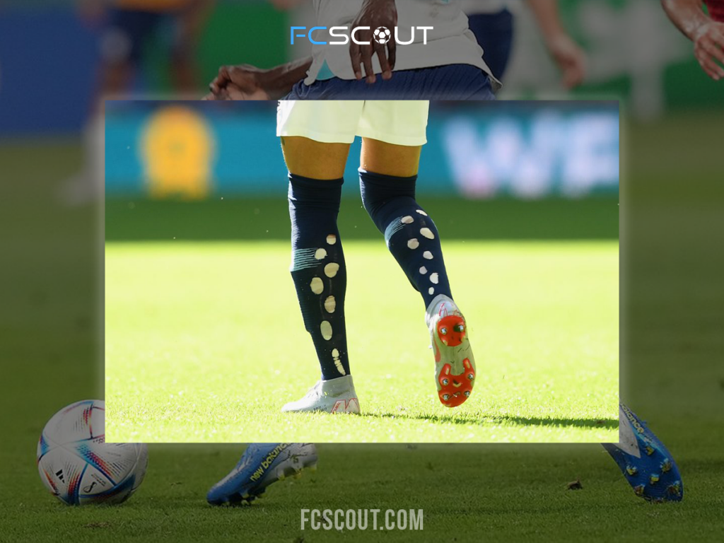 Soccer player cut socks